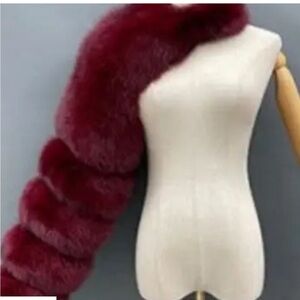 New red wine sleeve scarf